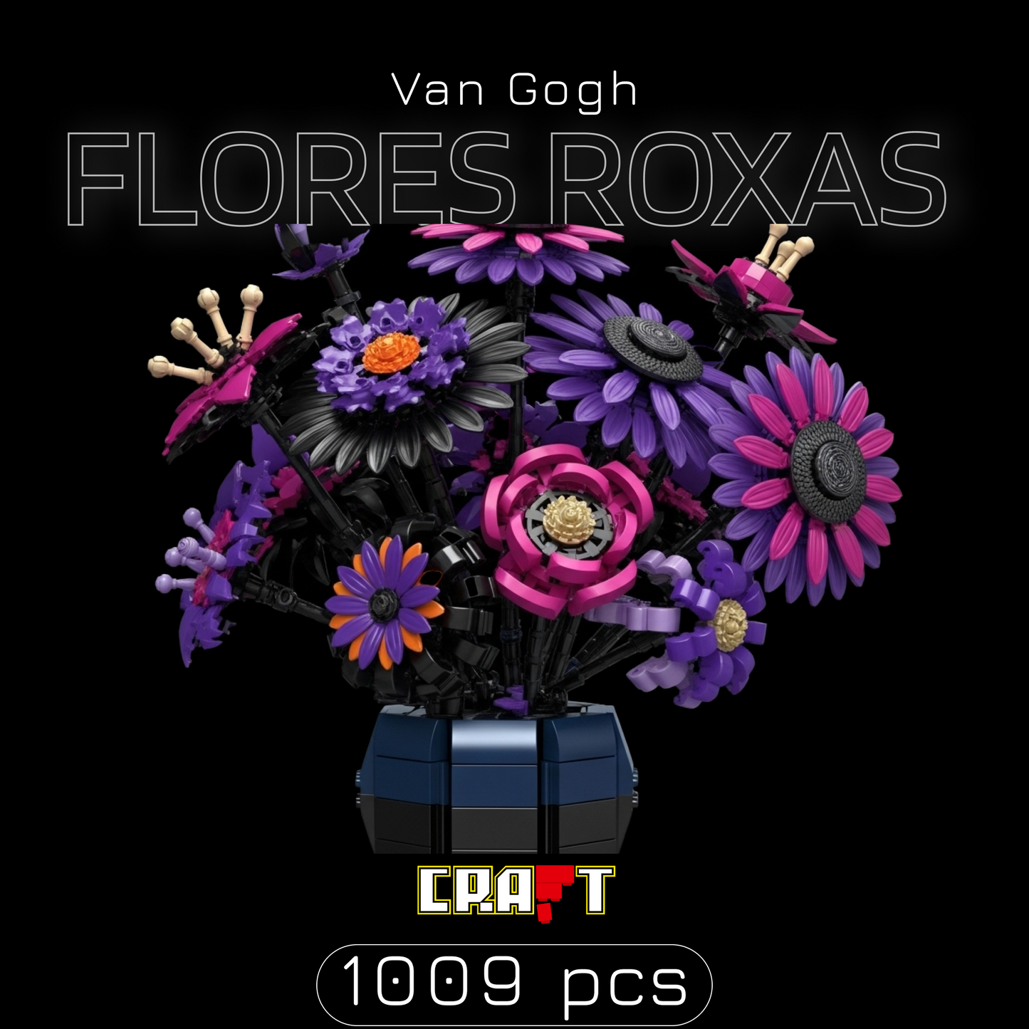 Van Gogh Purple Flowers Bouquet (1009 pieces)
