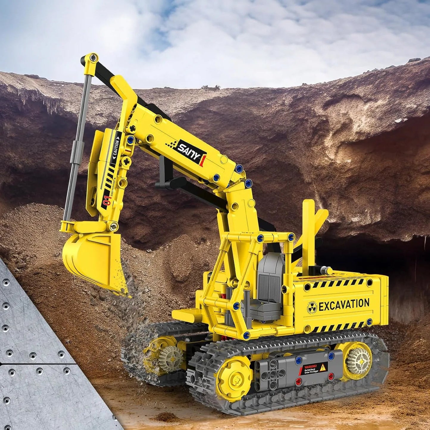 5 Motorized Construction Vehicles in 1 (555 pieces)