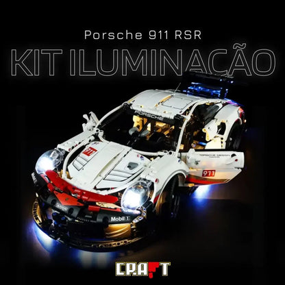 Buy the Porsche 911 RSR and Get an Electric Motor or Lighting Kit for Free! ATTENTION: THIS PRODUCT IS NOT FROM THE LEGO BRAND, BUT IS A 100% IDENTICAL REPLICA
