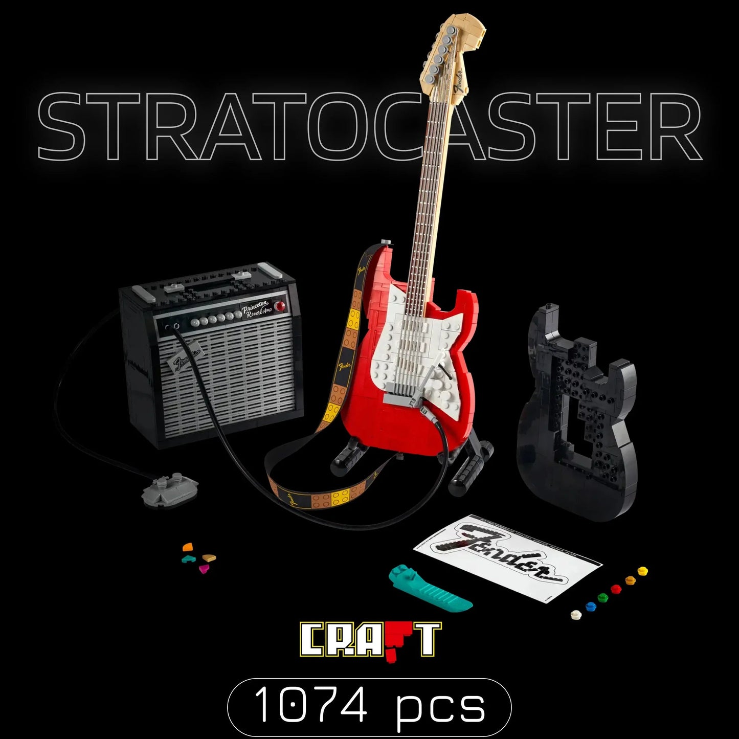 Stratocaster Guitar (1074 pieces)