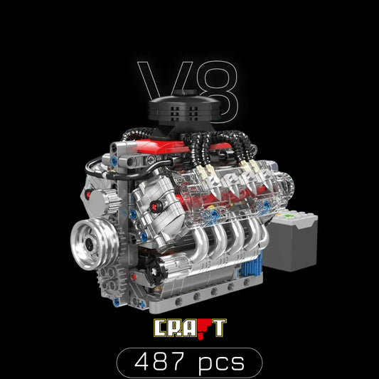 V8 Engine (487 pieces)