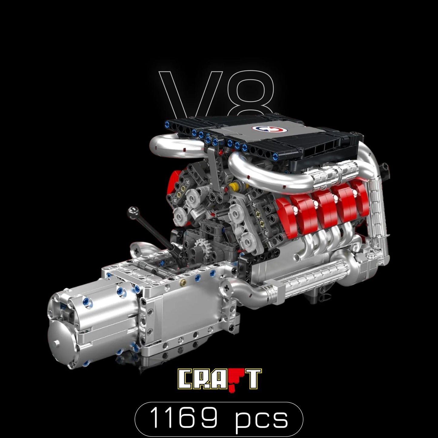 V8 Engine (1169 pieces)