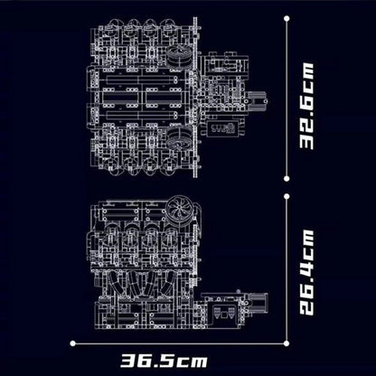 V8 Engine (2718 pieces)