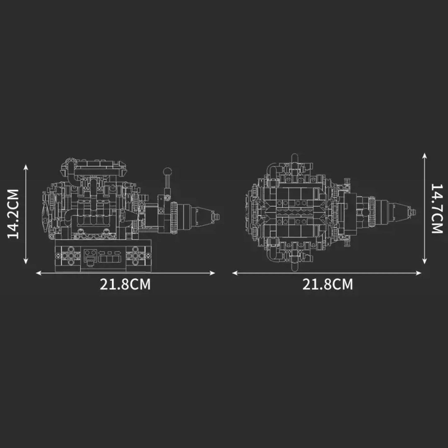 V8 Engine (750 pieces)