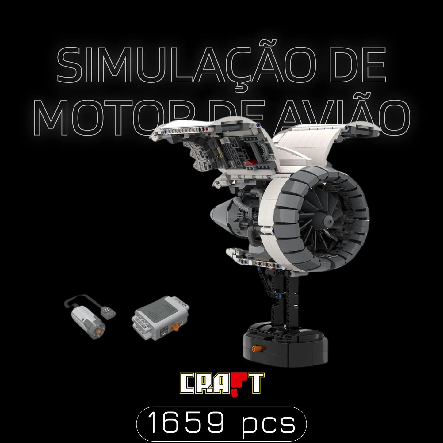 Airplane Engine (1659 pieces)