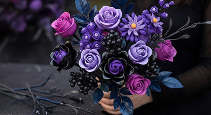 Purple Flower Bouquet (822 pieces)