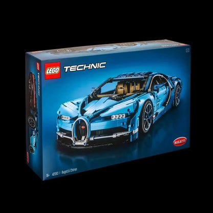 (57% OFF) Super Blue Bugatti Chiron with a W16 Engine and 56 cm in Length (3599 pieces)
