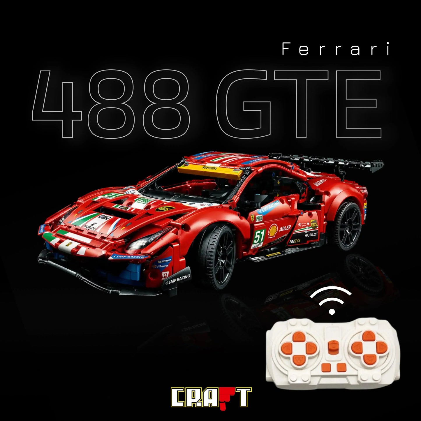 Ferrari 488 GTE (1677 pieces)