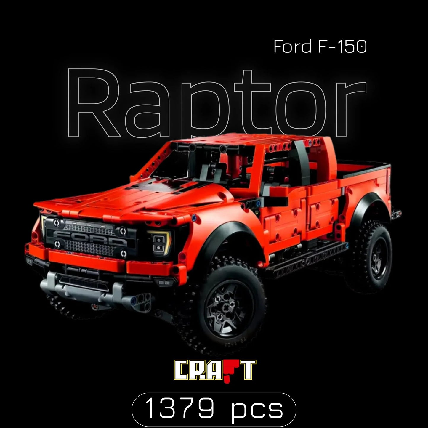Ford F-150 Raptor Red (1379 pcs)