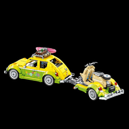 Hippie Beetle + Motorcycle + Gas Station (1409 pcs)