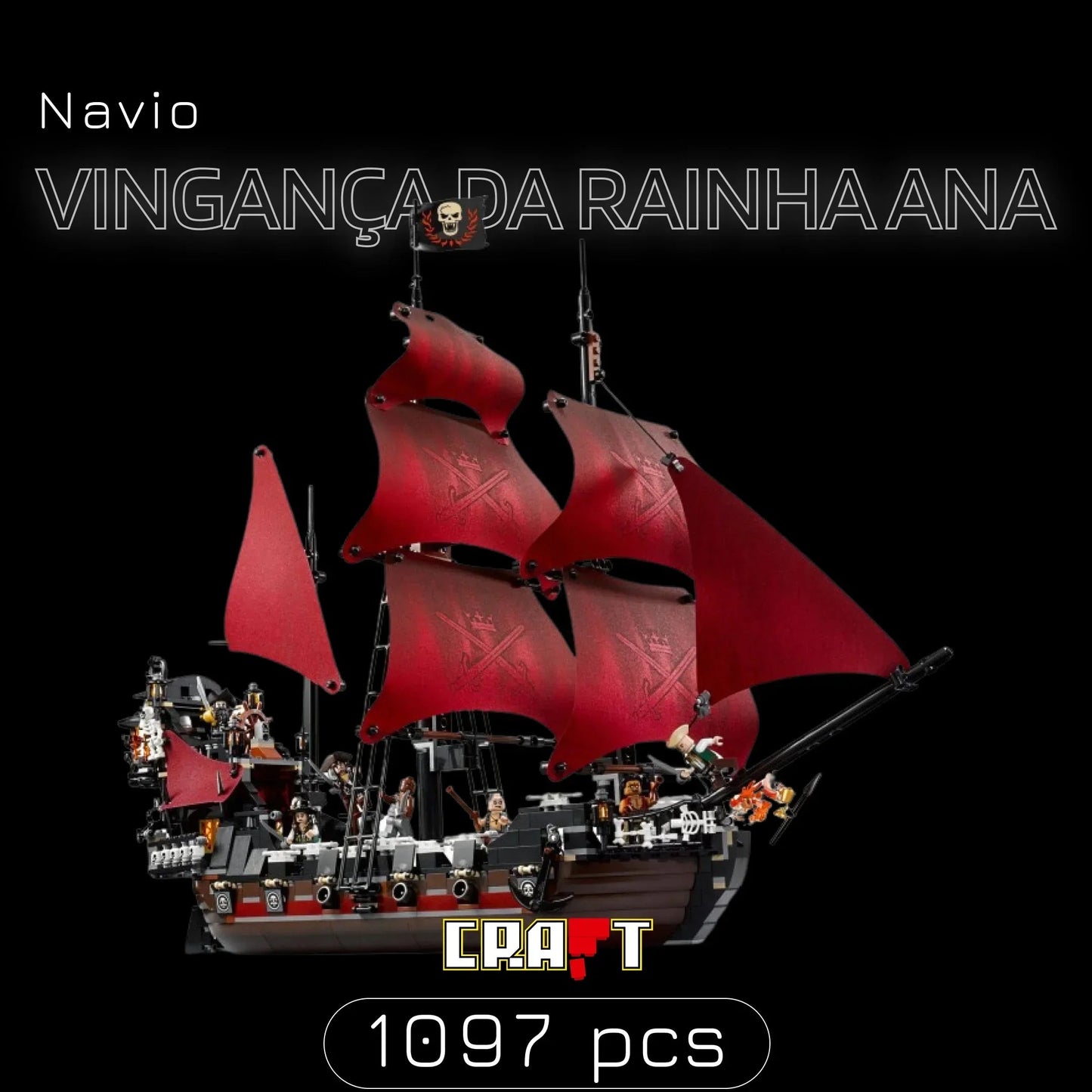 Queen Anne's Revenge Ship (1,097 pieces)