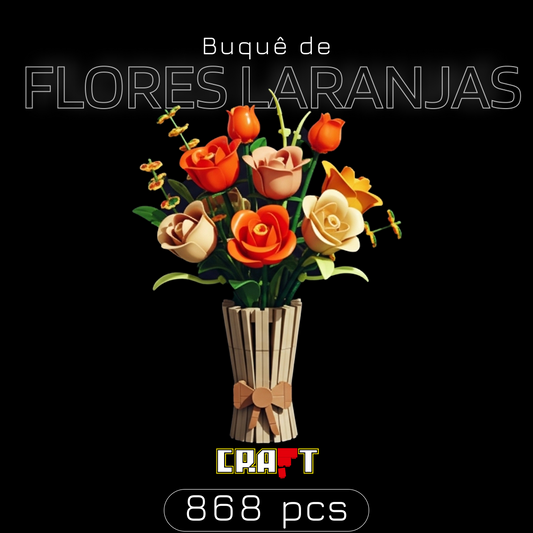 Orange Flower Bouquet (868 pieces)