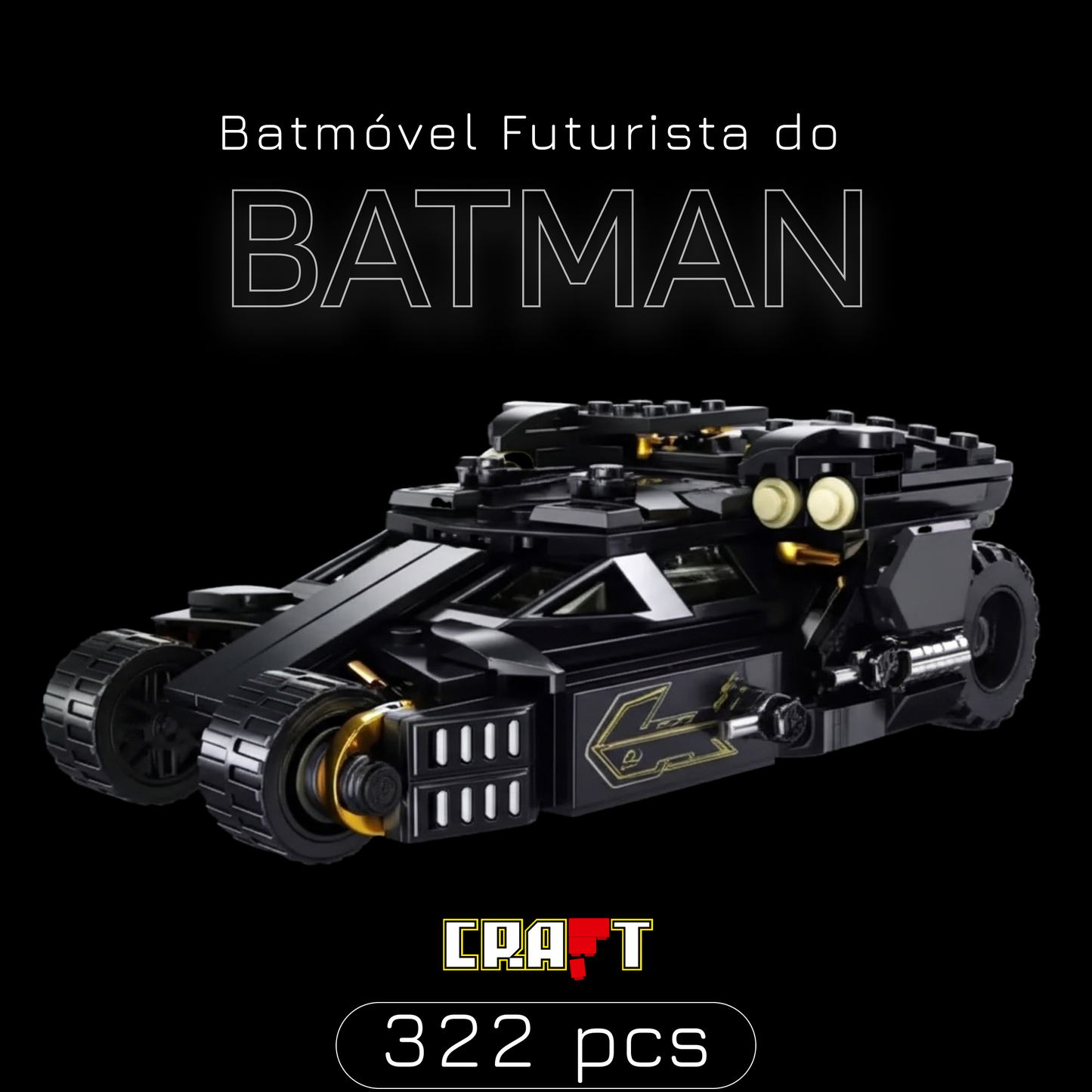 Futuristic Batman Batmobile (322 pieces)